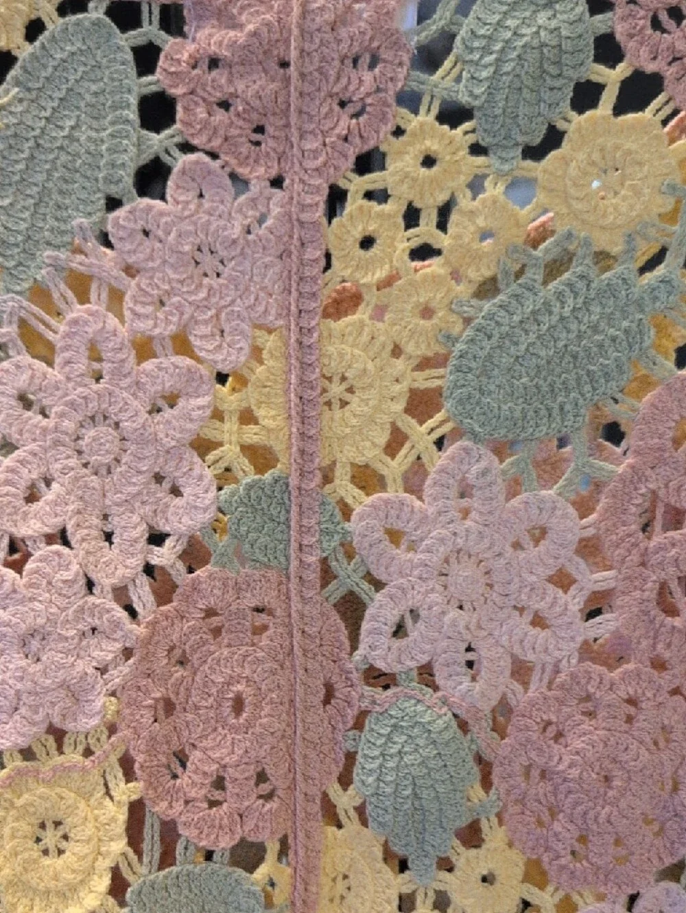 Mango Crochet Floral Knit Top in Peach and Yellow - Picture 11 of 12